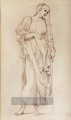 Studie eines Stehende weibliche Figur Holding A Staff Präraffaeliten Sir Edward Burne Jones